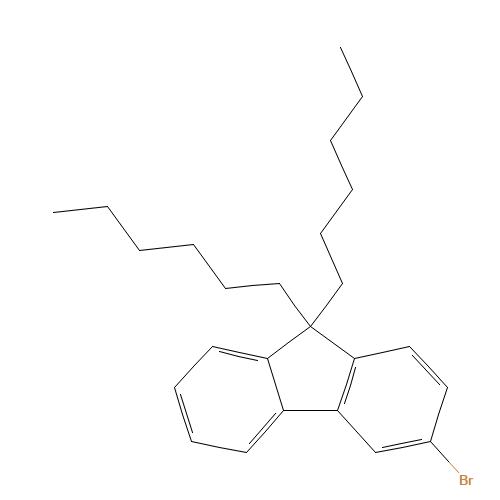 3-bromo-9,9-dihexylfluorene (CAS: 1185264-59-8) - Related Chemical Product