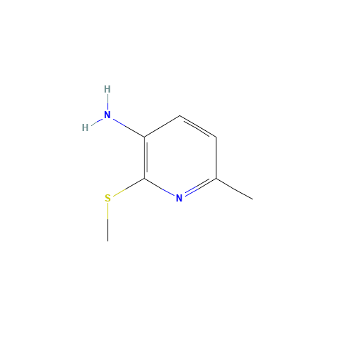 6-methyl-2-methylsulfanylpyridin-3-amine (CAS: 217096-29-2) - Chemical Structure and Molecular Formula 