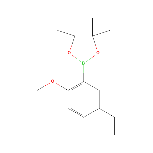 2-(5-ethyl-2-methoxyphenyl)-4,4,5,5-tetramethyl-1,3,2-dioxaborolane (CAS: 868167-66-2) - Chemical Structure and Molecular Formula 