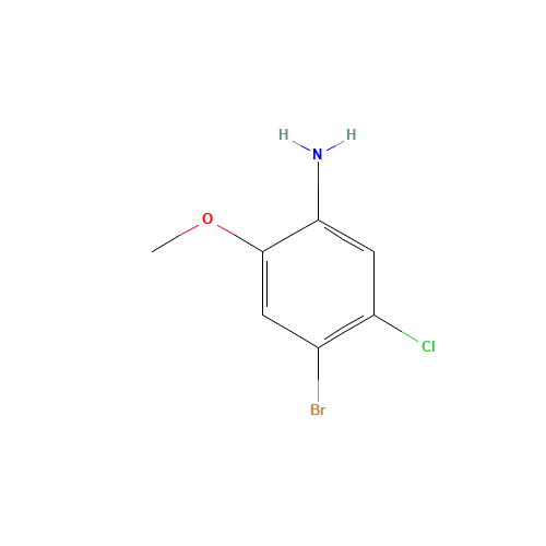 4-bromo-5-chloro-2-methoxyaniline (CAS: 102170-53-6) - Chemical Structure and Molecular Formula 
