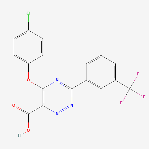 5-(4-chlorophenoxy)-3-[3-(trifluoromethyl)phenyl]-1,2,4-triazine-6-carboxylic acid (CAS: 921620-14-6) - Related Chemical Product