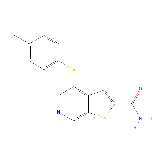 4-(4-methylphenyl)sulfanylthieno[2,3-c]pyridine-2-carboxamide (CAS: 251992-66-2) - Related Chemical Product