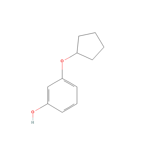 3-cyclopentyloxyphenol (CAS: 163419-05-4) - Chemical Structure and Molecular Formula 