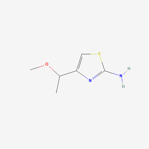 4-(1-methoxyethyl)-1,3-thiazol-2-amine (CAS: 944804-68-6) - Chemical Structure and Molecular Formula 