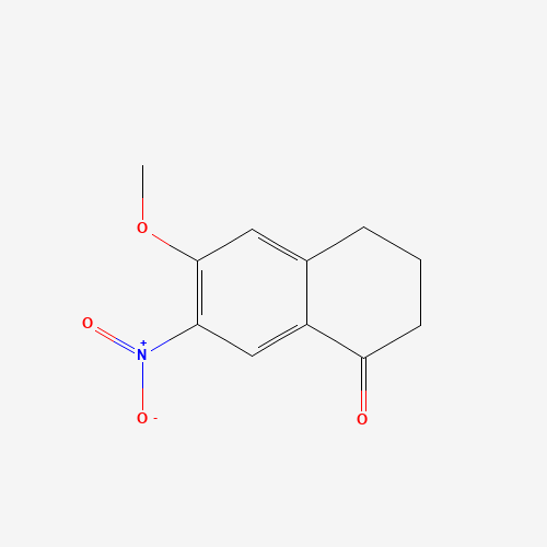 6-methoxy-7-nitro-3,4-dihydro-2H-naphthalen-1-one (CAS: 88628-54-0) - Chemical Structure and Molecular Formula 