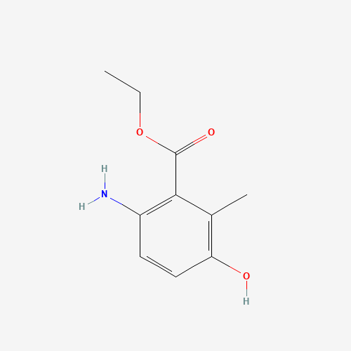 ethyl 6-amino-3-hydroxy-2-methylbenzoate (CAS: 1379323-87-1) - Chemical Structure and Molecular Formula 