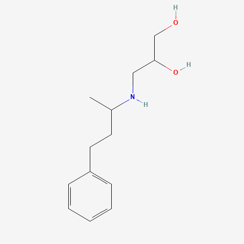 3-(4-phenylbutan-2-ylamino)propane-1,2-diol (CAS: 126008-14-8) - Chemical Structure and Molecular Formula 
