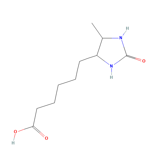 6-(5-methyl-2-oxoimidazolidin-4-yl)hexanoic acid (CAS: 15720-25-9) - Chemical Structure and Molecular Formula 