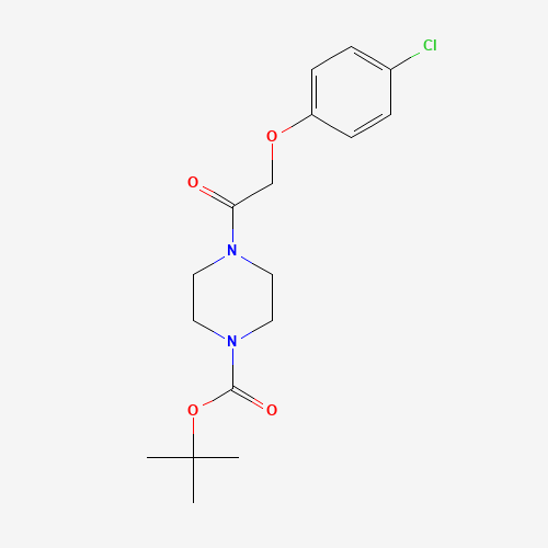 tert-butyl 4-[2-(4-chlorophenoxy)acetyl]piperazine-1-carboxylate (CAS: 1144037-43-3) - Chemical Structure and Molecular Formula 