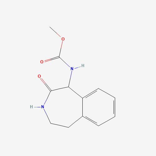 methyl N-(4-oxo-1,2,3,5-tetrahydro-3-benzazepin-5-yl)carbamate (CAS: 74581-23-0) - Chemical Structure and Molecular Formula 
