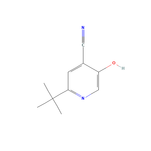 2-tert-butyl-5-hydroxypyridine-4-carbonitrile (CAS: 69213-44-1) - Chemical Structure and Molecular Formula 