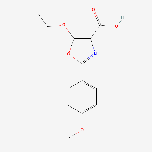5-ethoxy-2-(4-methoxyphenyl)-1,3-oxazole-4-carboxylic acid (CAS: 887248-43-3) - Chemical Structure and Molecular Formula 