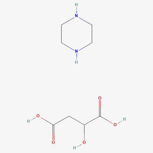 2-hydroxybutanedioic acid;piperazine (CAS: 14852-14-3) - Chemical Structure and Molecular Formula 
