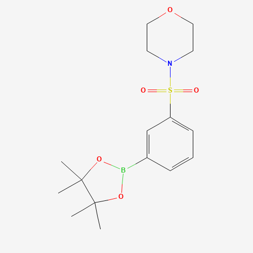 4-[3-(4,4,5,5-tetramethyl-1,3,2-dioxaborolan-2-yl)phenyl]sulfonylmorpholine (CAS: 1198804-92-0) - Chemical Structure and Molecular Formula 