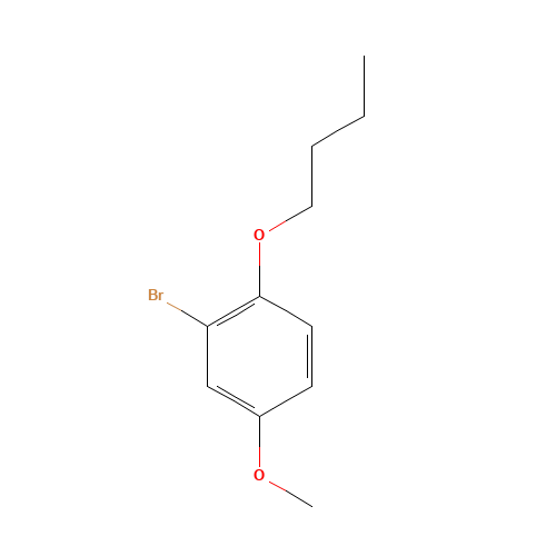 2-bromo-1-butoxy-4-methoxybenzene (CAS: 6398-90-9) - Chemical Structure and Molecular Formula 