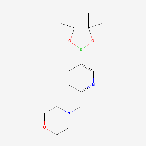 4-[[5-(4,4,5,5-tetramethyl-1,3,2-dioxaborolan-2-yl)pyridin-2-yl]methyl]morpholine (CAS: 1160790-92-0) - Chemical Structure and Molecular Formula 