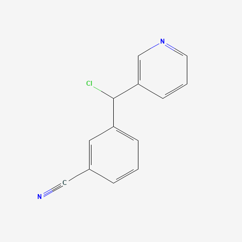 3-[chloro(pyridin-3-yl)methyl]benzonitrile (CAS: 1181671-77-1) - Chemical Structure and Molecular Formula 
