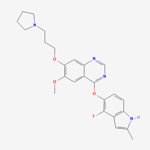 4-[(4-fluoro-2-methyl-1H-indol-5-yl)oxy]-6-methoxy-7-(3-pyrrolidin-1-ylpropoxy)quinazoline (CAS: 288383-20-0) - Related Chemical Product