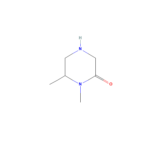 1,6-dimethylpiperazin-2-one (CAS: 851726-91-5) - Chemical Structure and Molecular Formula 