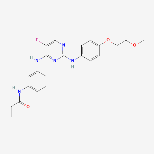 N-[3-[[5-fluoro-2-[4-(2-methoxyethoxy)anilino]pyrimidin-4-yl]amino]phenyl]prop-2-enamide (CAS: 1202757-89-8) - Related Chemical Product