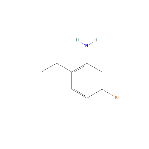 5-bromo-2-ethylaniline (CAS: 14922-91-9) - Chemical Structure and Molecular Formula 