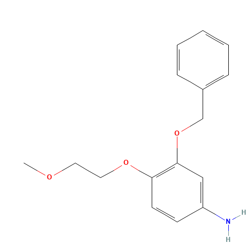 4-(2-methoxyethoxy)-3-phenylmethoxyaniline (CAS: 1616380-63-2) - Chemical Structure and Molecular Formula 