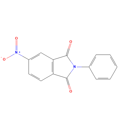 5-nitro-2-phenylisoindole-1,3-dione (CAS: 40392-27-6) - Chemical Structure and Molecular Formula 