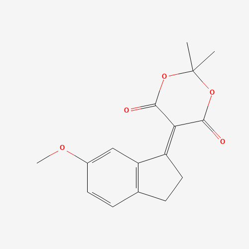 5-(6-methoxy-2,3-dihydroinden-1-ylidene)-2,2-dimethyl-1,3-dioxane-4,6-dione (CAS: 1187199-01-4) - Related Chemical Product