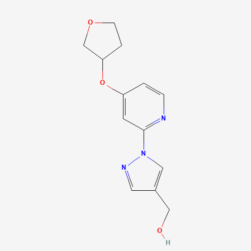 [1-[4-(oxolan-3-yloxy)pyridin-2-yl]pyrazol-4-yl]methanol (CAS: 1429309-39-6) - Chemical Structure and Molecular Formula 