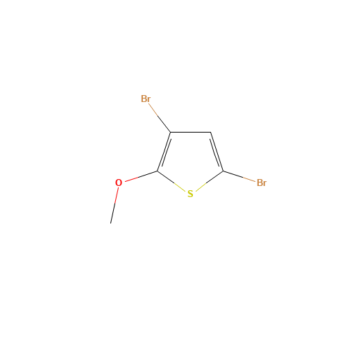 3,5-dibromo-2-methoxythiophene (CAS: 77133-30-3) - Chemical Structure and Molecular Formula 
