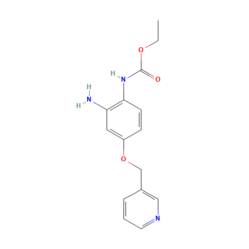 ethyl N-[2-amino-4-(pyridin-3-ylmethoxy)phenyl]carbamate (CAS: 1043425-08-6) - Chemical Structure and Molecular Formula 