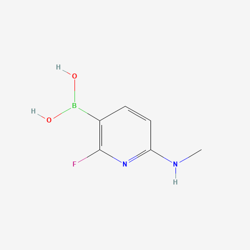 [2-fluoro-6-(methylamino)pyridin-3-yl]boronic acid (CAS: 909187-40-2) - Chemical Structure and Molecular Formula 