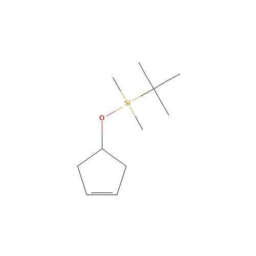 tert-butyl-cyclopent-3-en-1-yloxy-dimethylsilane (CAS: 68845-72-7) - Chemical Structure and Molecular Formula 
