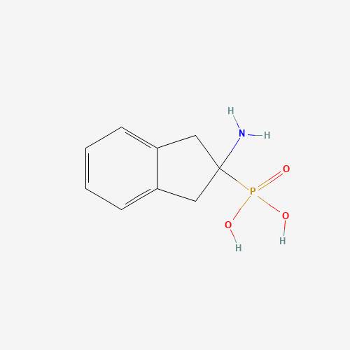 (2-amino-1,3-dihydroinden-2-yl)phosphonic acid (CAS: 141120-17-4) - Chemical Structure and Molecular Formula 
