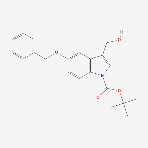 tert-butyl 3-(hydroxymethyl)-5-phenylmethoxyindole-1-carboxylate (CAS: 914349-14-7) - Chemical Structure and Molecular Formula 