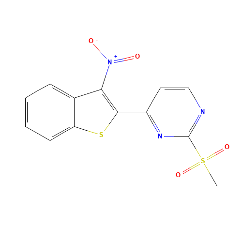 2-methylsulfonyl-4-(3-nitro-1-benzothiophen-2-yl)pyrimidine (CAS: 893434-93-0) - Related Chemical Product