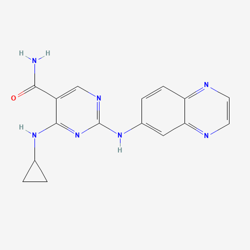 4-(cyclopropylamino)-2-(quinoxalin-6-ylamino)pyrimidine-5-carboxamide (CAS: 1198301-82-4) - Related Chemical Product