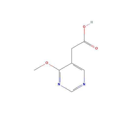 2-(4-methoxypyrimidin-5-yl)acetic acid (CAS: 1190392-35-8) - Chemical Structure and Molecular Formula 