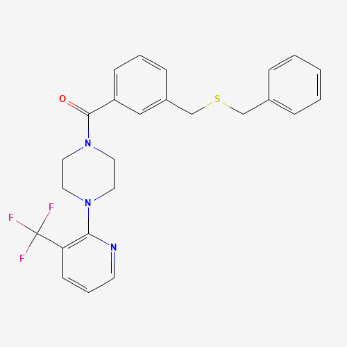 [3-(benzylsulfanylmethyl)phenyl]-[4-[3-(trifluoromethyl)pyridin-2-yl]piperazin-1-yl]methanone (CAS: 260781-45-1) - Related Chemical Product