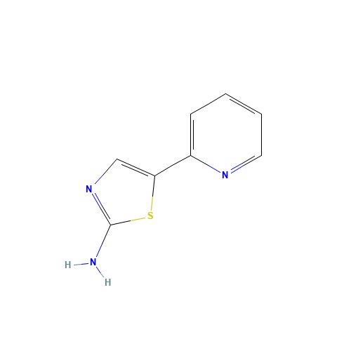 5-pyridin-2-yl-1,3-thiazol-2-amine (CAS: 1215073-56-5) - Chemical Structure and Molecular Formula 