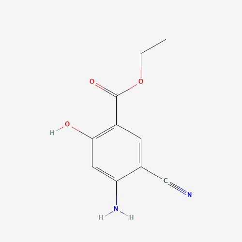 ethyl 4-amino-5-cyano-2-hydroxybenzoate (CAS: 72817-97-1) - Chemical Structure and Molecular Formula 