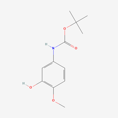 tert-butyl N-(3-hydroxy-4-methoxyphenyl)carbamate (CAS: 224450-48-0) - Chemical Structure and Molecular Formula 