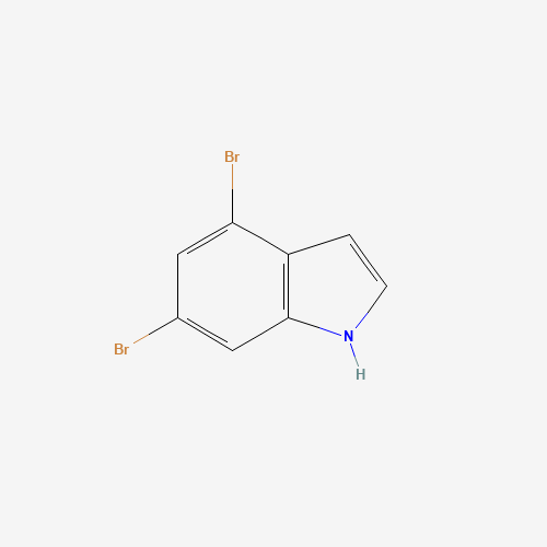 4,6-dibromo-1H-indole (CAS: 99910-50-6) - Chemical Structure and Molecular Formula 