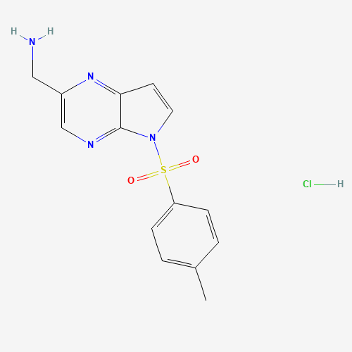 [5-(4-methylphenyl)sulfonylpyrrolo[2,3-b]pyrazin-2-yl]methanamine;hydrochloride (CAS: 1201186-92-6) - Related Chemical Product
