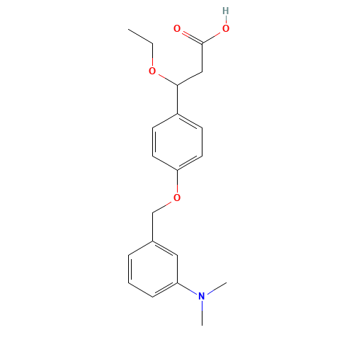 3-[4-[[3-(dimethylamino)phenyl]methoxy]phenyl]-3-ethoxypropanoic acid (CAS: 1202575-24-3) - Related Chemical Product