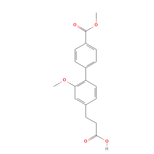 3-[3-methoxy-4-(4-methoxycarbonylphenyl)phenyl]propanoic acid (CAS: 406233-39-4) - Related Chemical Product