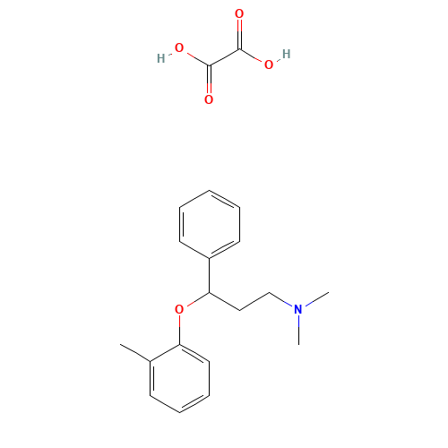 N,N-dimethyl-3-(2-methylphenoxy)-3-phenylpropan-1-amine;oxalic acid (CAS: 107688-86-8) - Chemical Structure and Molecular Formula 