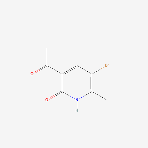 3-acetyl-5-bromo-6-methyl-1H-pyridin-2-one (CAS: 727383-54-2) - Chemical Structure and Molecular Formula 