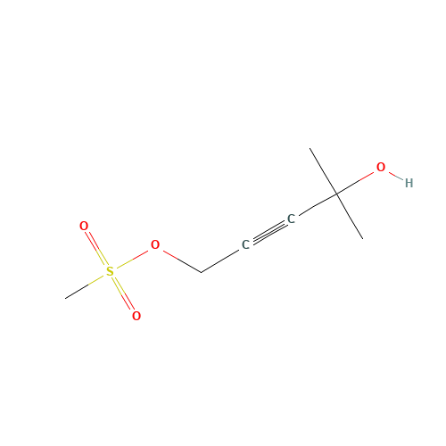 (4-hydroxy-4-methylpent-2-ynyl) methanesulfonate (CAS: 1422129-45-0) - Chemical Structure and Molecular Formula 