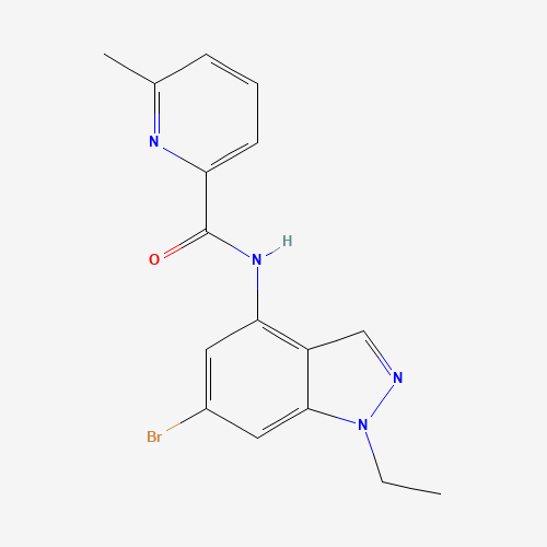 N-(6-bromo-1-ethylindazol-4-yl)-6-methylpyridine-2-carboxamide (CAS: 1199243-87-2) - Chemical Structure and Molecular Formula 